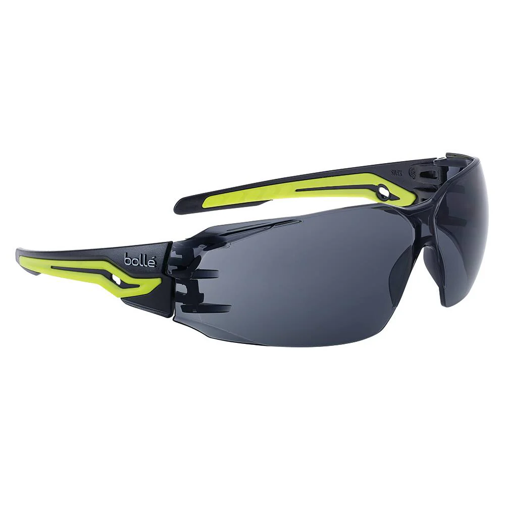 Bolle Safety SILEX+ Black / Yellow Temples Platinum AS/AF Smoke Lens (SILEXPPSF) - Image 3