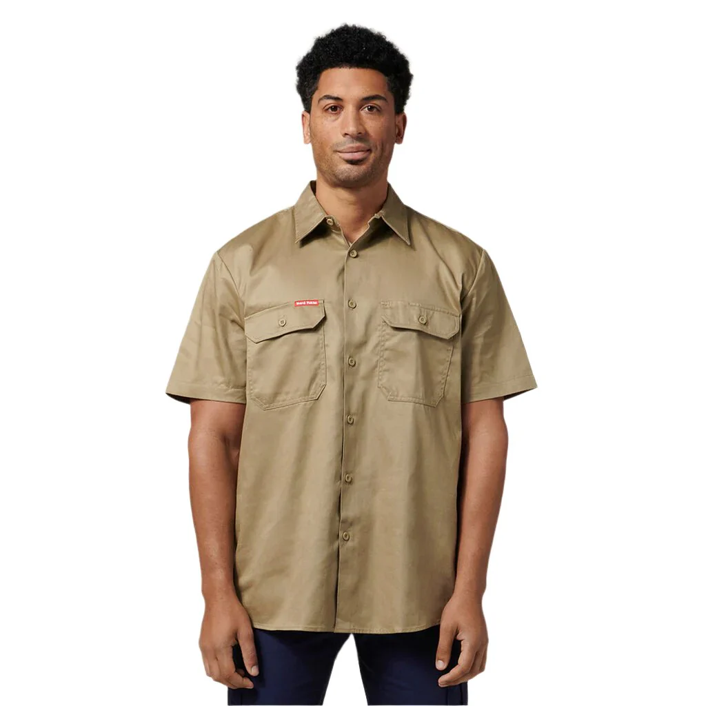 Hard Yakka Short Sleeve Open Front Cotton Drill Work Shirt (Y07510) - Image 3