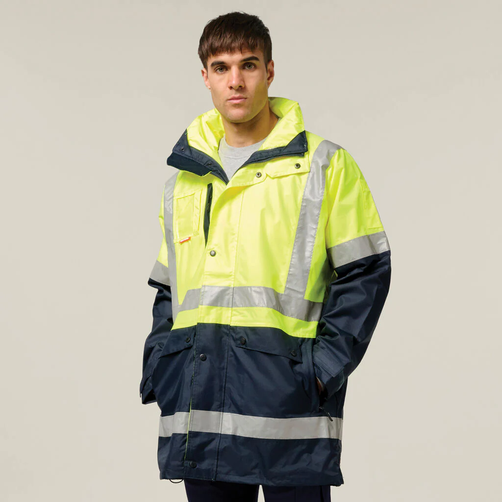 Hard Yakka Hi-Vis 4-In-1 Taped Wet Weather Jacket (Y06057) - Image 16