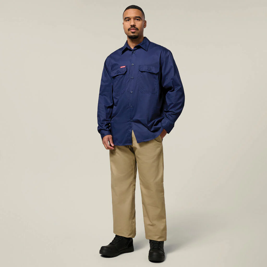 Hard Yakka Core Long Sleeve Lightweight Vented Cotton Shirt (Y04630) - Image 9