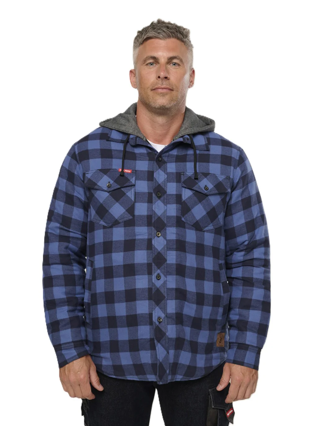 Hard Yakka Quilted Flannel Hooded Shacket (Y06690) - Image 15
