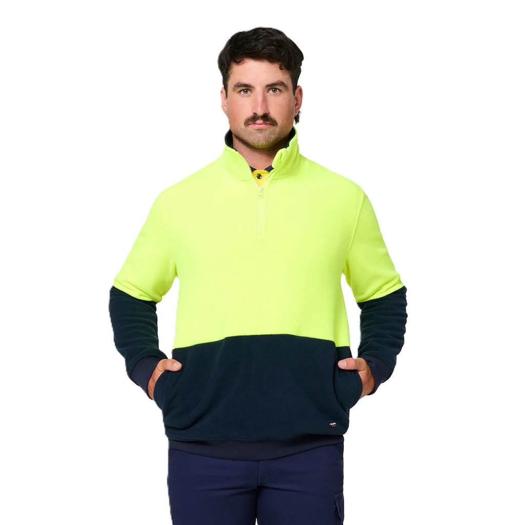 King Gee Originals Hi-Vis 1/4 Zip Polar Fleece Pullover (K55021) - Image 2