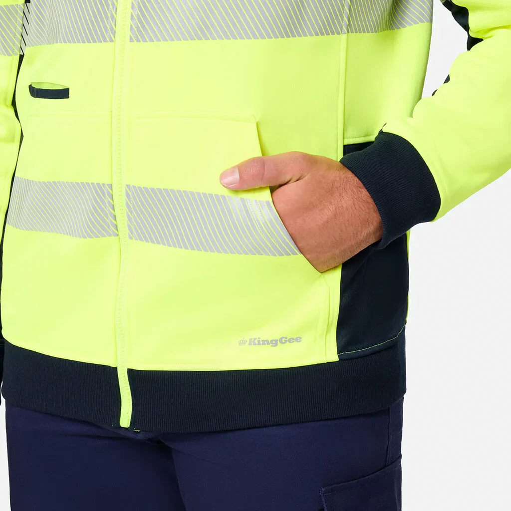 King Gee Originals Hi-Vis Spliced Full Zip Hoodie (K55018) - Image 10