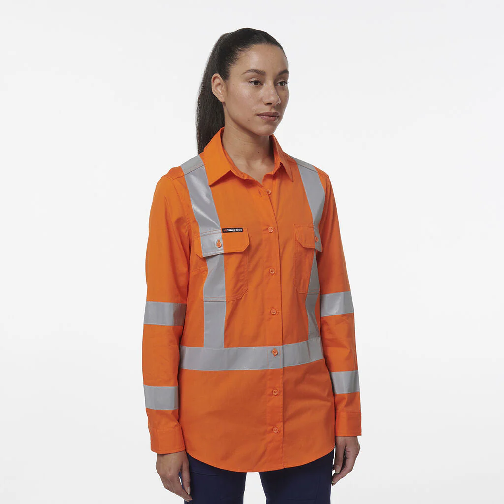 King Gee Women's Workcool Vented X Back Shirt (K44233) - Image 5