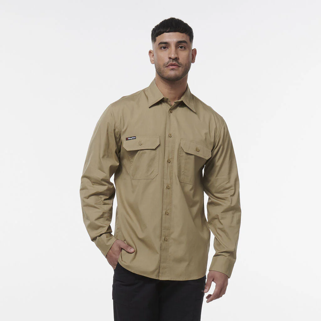 King Gee Workcool Vented Shirt Long Sleeve (K14031) - Image 8