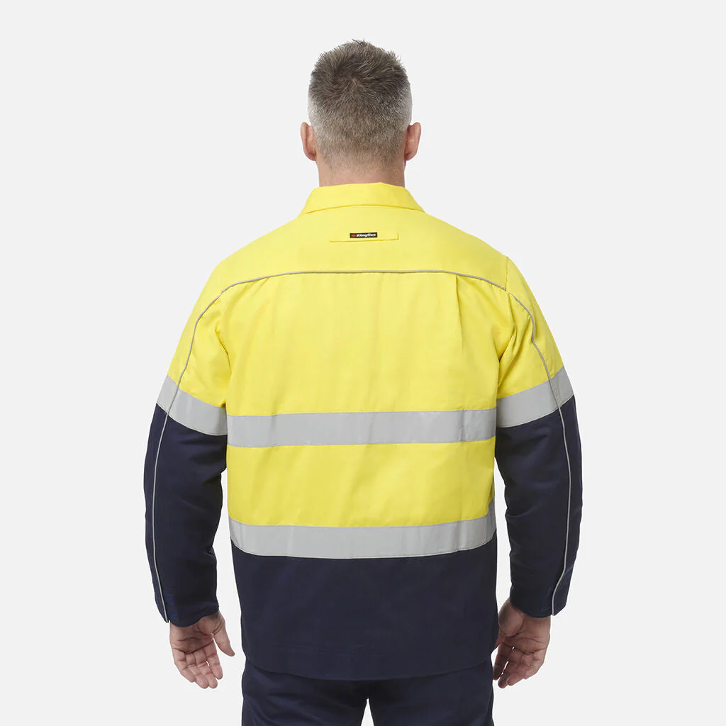 King Gee Originals Hi-Vis Reflective Cotton Drill Work Jacket (K55905) - Image 3